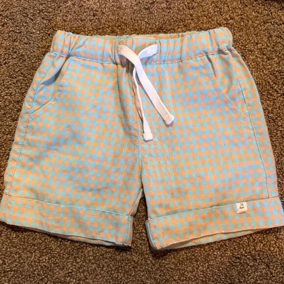 Me & Henry Toddler Checkered Shorts 3/4 Elastic Waist Drawstring Casual Comfy - Picture 1 of 4